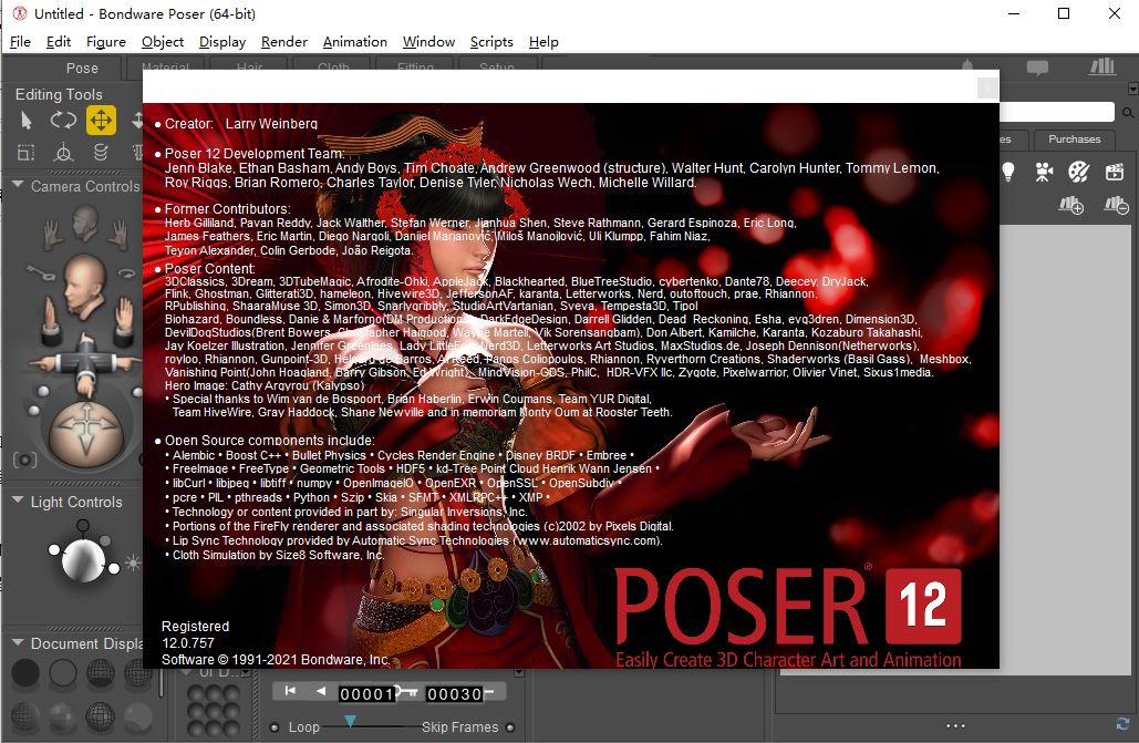 图片[1]-Poser Pro v12.0.1029 人物造型设计 X64授权激活版(附补丁+教程)-时代软件
