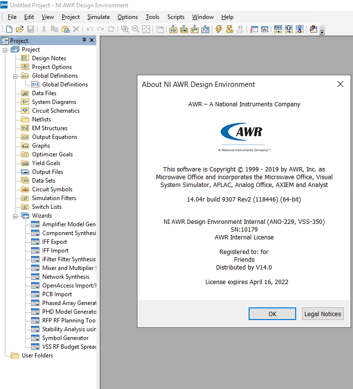 图片[1]-电磁仿真设计软件 NI AWR Design Environment 22.1 (17.01R) x64 破解版-时代软件